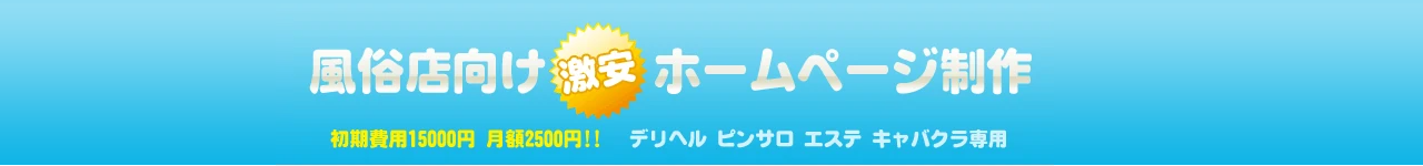 風俗店用激安ホームページ制作